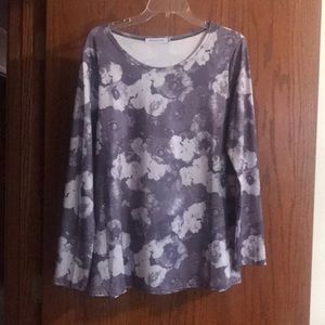 Grey floral top